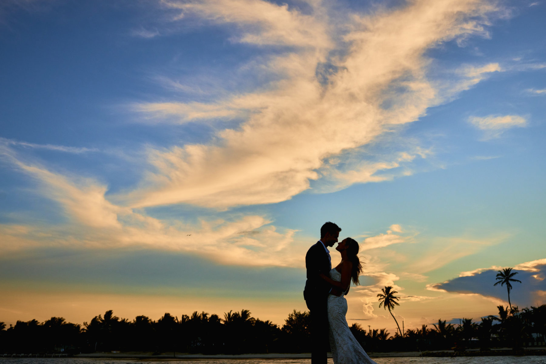 Bride and Groom at Ambergris Caye, Belize